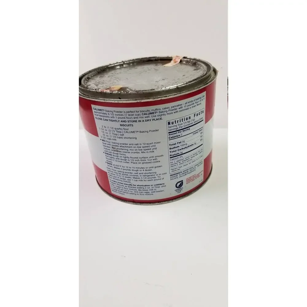 Vintage Calumet Baking Powder Tin 5 Lb Canister Antique Kitchen Farmhouse Decor